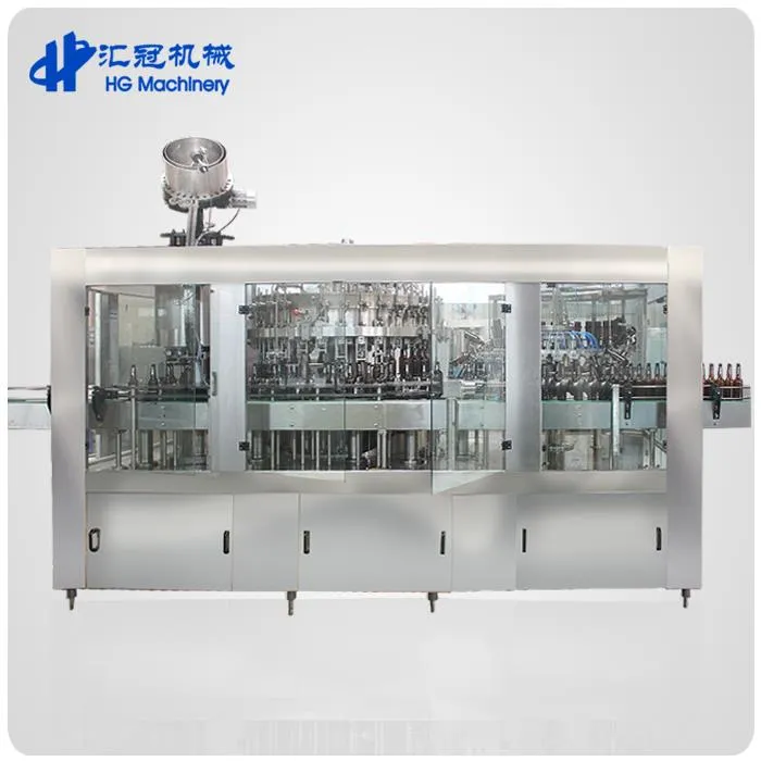 با سرعت بالا فشار خودکار ضد Craft آبجو بطری شیشه پر کردن تجهیزات خط ماشین